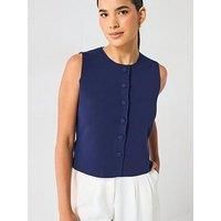 Vero Moda Vmanne Sleeveless Top Exp - Navy