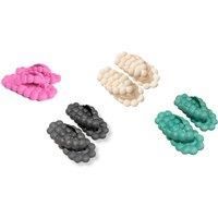 Women'S Bubble Flip Flops - Cream, Pink, Black Or Green!