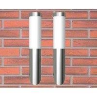 Berkfield Home Outdoor Wall Lights 2 pcs Stainless Steel in Silver