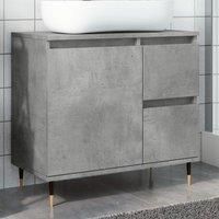 Berkfield Home Bathroom Cabinet Concrete Grey 65x33x60 cm Engineered Wood | Size: 65 x 33 x 60 cm