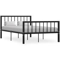 Bed Frame Black Metal 120x200 cm