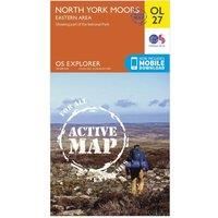 Ordnance Survey Explorer Active OL 27 North York Moors - Eastern Area Map, Orange