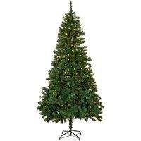 Alivio 6FT Natural Looking Artificial Christmas Tree Built-In LED Lights with Stand for Home Office Decoration in Green