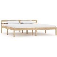 Bed Frame Solid Pine Wood 180x200 cm Super King