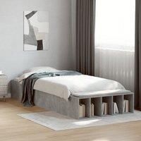 Berkfield Home Bed Frame without Mattress Concrete Grey 75x190 cm Small Single