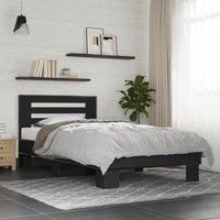 Berkfield Home Bed Frame without Mattress Black 75x190 cm Small Single