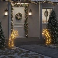 Berkfield Home Christmas Light Decoration with Spikes Meteor 115 LEDs 89 cm in Black