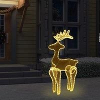 Berkfield Home Reindeer Christmas Decoration with Mesh 306 LEDs 60x24x89cm | Size: 60 x 24 x 89 cm