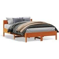 Berkfield Home Bed Frame without Mattress Wax Brown 160x200 cm Solid Wood Pine