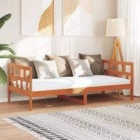 Berkfield Home Day Bed without Mattress Wax Brown 90x200 cm Solid Wood Pine