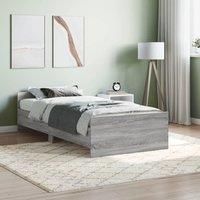 Bed Frame Grey Sonoma 100x200 cm Engineered Wood