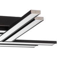 Domiluce Largo LED ceiling light, 8-bulb, black