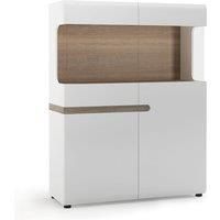 Furniture To Go | Chelsea, Wood, White Gloss, Low Wide Display Unit