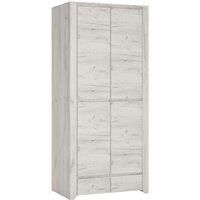 Angel 2 Door 2 Drawer Fitted Wardrobe In White Craft Oak Effect