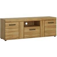 Cortina 2 Door 1 Drawer Tall TV Cabinet - Oak Effect