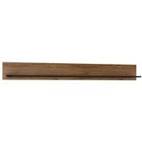 Furniture To Go | Brolo, Laminated Melamine, White and Black, Wall Shelf 197 cm
