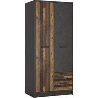 Brooklyn 2 Door Wardrobe with 2 Drawers, none