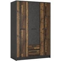 Brooklyn 3 Door Wardrobe with 2 Drawers, none