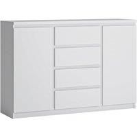 Fribo 2 Door 4 Drawer Sideboard In White, White