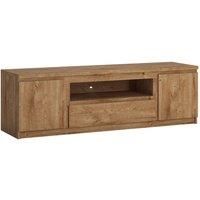 Fribo 2 Door 1 Drawer 166 Cm Wide TV Cabinet In Oak Effect