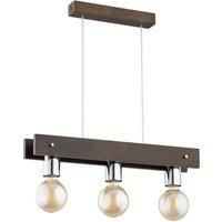 Alfa Bingo linear pendant light with wooden elements