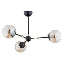 Alfa Itoris ceiling light 3-bulb, black/gold