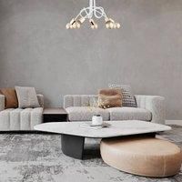 Alfa Tango ceiling light, white / gold-coloured, 5-bulb, 55 cm