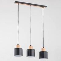 Envostar Ilva pendant light, 3-bulb, black