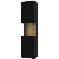 Arte-N ARTE- N Ava 05 Tall Display Cabinet - Oak Wotan/Black