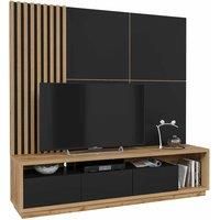 Arte-N ARTE- N Celine 09 Wall Entertainment Unit - Black/Oak Wotan