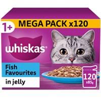 Whiskas 1+ Fish Selection in Jelly 40 x 85 g Pouches, Adult Cat Food