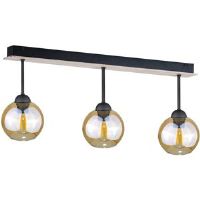 Keter Lighting 3 - Light Kitchen Island Globe Pendant with Wood Accents 13cm H X 15cm W X 15cm D