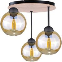 Keter Lighting 3-Light 30cm Semi Flush Mount Black 35cm H X 30cm W X 30cm D