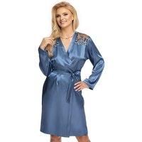 Irall Elodie Azure Satin Lace Dressing Gown