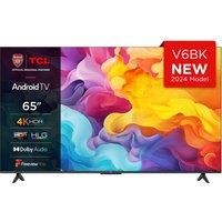 TCL 65V6BK 65-inch 4K Ultra HD, HDR TV, Smart TV Powered by Android TV (Dolby Audio, Voice Control, Compatible with Google Assistant)