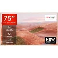 75" TCL NXTVISION A300W QLED 4K HDR Smart Google TV - 75A300W-UK, Silver/Grey