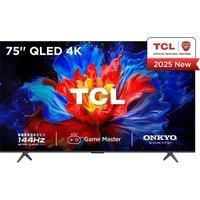 TCL 75P8K-UK 75" 4K 144Hz Gaming QLED Onkyo 2.1 Dolby Atmos Google TV with Dolby Vision & HDR 10+ BBC iPlayer