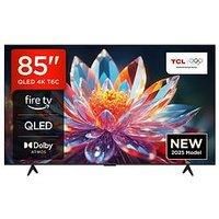 TCL 85T6C-UK 85” QLED 4K HDR TV, Fire TV (Smart TV with Dolby Vision & Atmos, HDR10+, Press & Ask Alexa, 2025 New Model)