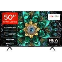 TCL 50Q6C-UK QD-Mini LED TV, 4K HDR Premium 1000nits, Smart TV Powered by Google TV (Dolby Vision IQ & Atmos, Onkyo 2.0 Sound System, 144Hz Motion Clarity Pro,2025 New Model)