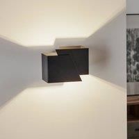 EMIBIG LIGHTING Frost wall light in angular shape, black