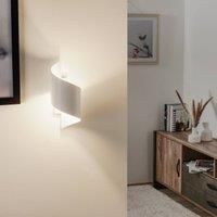 Euluna Spiner wall lamp, spiral shape, steel, white