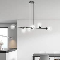 EMIBIG LIGHTING Glassy pendant light, six-bulb, transparent