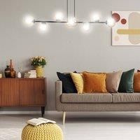 EMIBIG LIGHTING Glassy pendant light, eight-bulb, amber