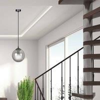 EMIBIG LIGHTING Glassy pendant light, 1-bulb, central, black