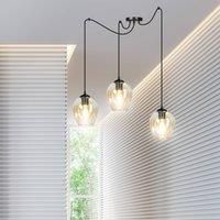 EMIBIG LIGHTING Starla pendant light decentralised 3-bulb amber