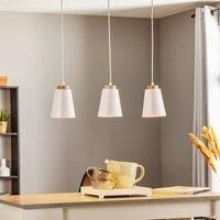 EMIBIG LIGHTING Bolero 3 pendant light three-bulb, white