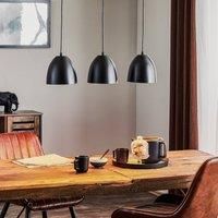 EMIBIG LIGHTING Lenox pendant light, three-bulb, black/gold