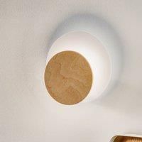 EMIBIG LIGHTING Circle wall lamp white decorative panel light wood