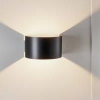 EMIBIG LIGHTING Fold wall lamp with curved lampshade in black