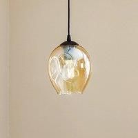 Euluna Starla pendant lamp one-bulb amber glass lampshade